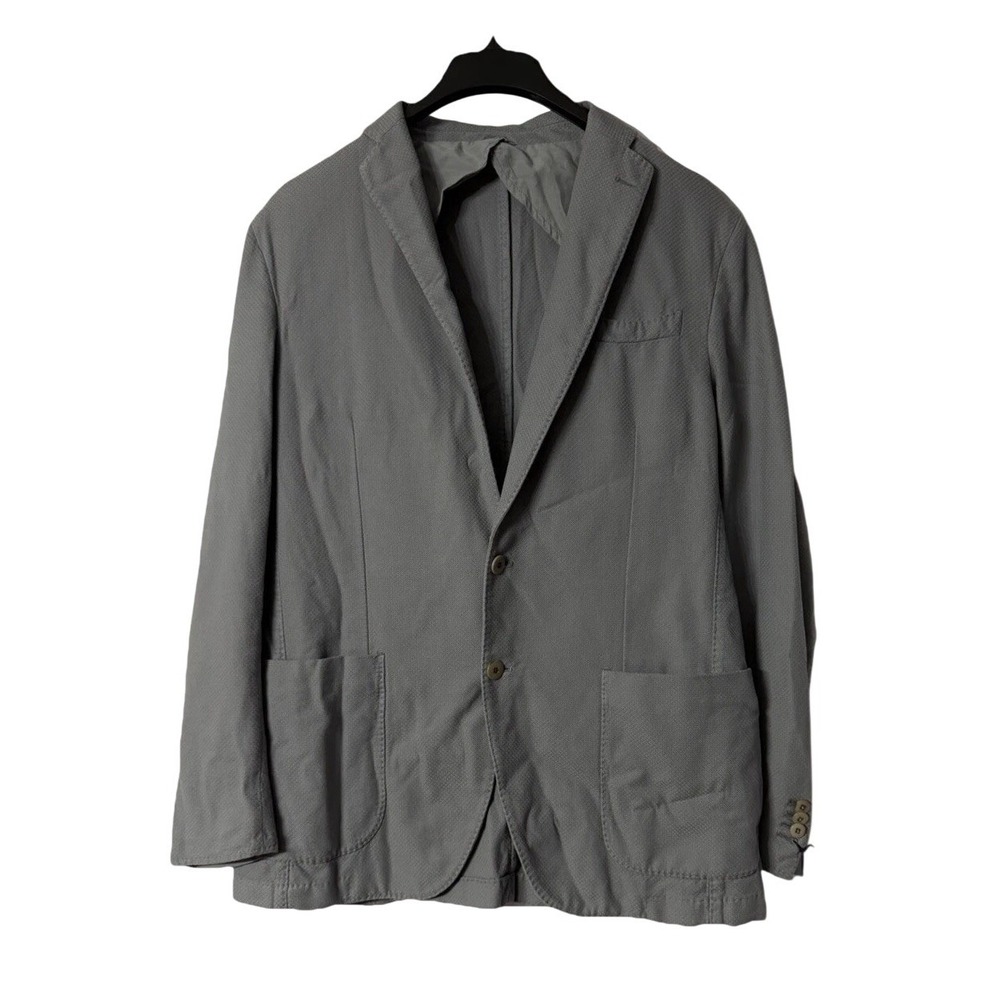NWT San Remo Mens Long Sleeve Comfort‎ Cotton Casual Gray Jacket Blazer Size 50